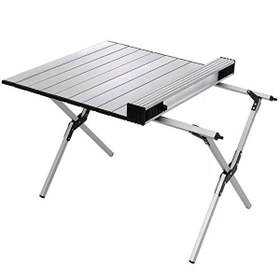 Resim Kamp Ayısı Large Alüminyum Katlanabilir Kamp ve Piknik Masası - Çantalı Gri 