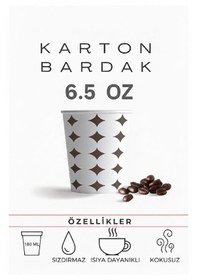 Resim Bencup Karton Bardak 6.5 Oz 180 Ml , 3000 Adet - Ekonomik Dev Koli - Ofis Ve Kantin Tipi 3000 