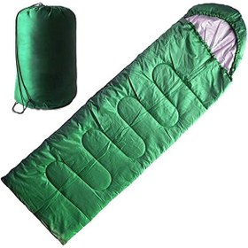 Resim DFT Düz Başlık 190+30x75 CM 5/15 Derece Yeşil Uyku Tulumu 