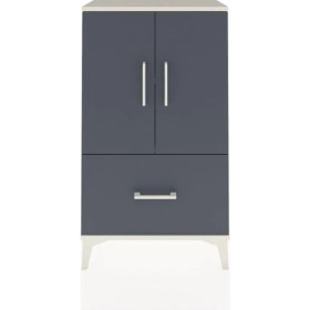 Resim Arges Komodin 2 Raflı Tek Çekmeceli 2 Kapaklı 60X30X106 Aytaşı-Antrasit 