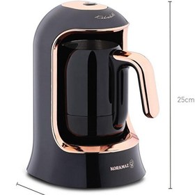 Resim Korkmaz A860-09 Kahvekolik Deluxe Otomatik Siyah - Rose Kahve Makinesi 