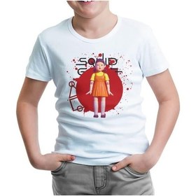 Resim Lord Tshirt Squid Game - Robot Bebek Beyaz Çocuk Tshirt 