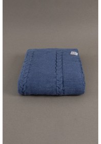 Resim Trenza İndigo Çift Kişilik Battaniye 200x220 15040 Indigo 