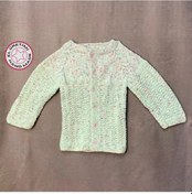 Resim Uretti - Kadir 7704 - El Örgüsü Ebruli Yün Kız Bebek Hırkası - 12 / 18 Ay Çok Renkli 