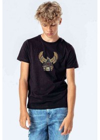 Resim Nile Band 2 Baskılı Unisex Çocuk Siyah T-Shirt 
