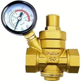 Resim Willowhaven Dn20 3/4 Pirinç Su Basınç Regülatörü Yerleşik Göstergeli Ayarlanabilir Paslanmaz 