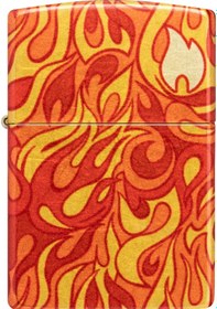Resim Zippo Fire Dizayn Çakmak Turuncu 