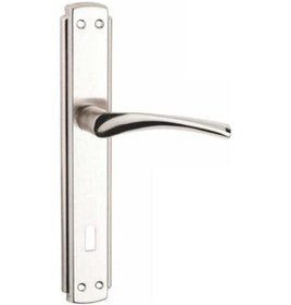 Resim Nikel Saten Oda Kapı Kolu Ön Ve Arka Yüzü Olmak Üzere 2 Adet --- Takım 