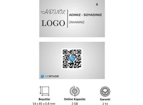 Resim Destade Nfc ve Qr Kod Özellikli Temassız Dijital Kartvizit 