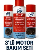 Resim d&s oto bakım Susuz Motor Temizleyici + Multi Sprey + Fren Balata Temizleyici 