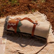 Resim Dayanıklı Polyester Karışımı Piknik Matı - Eğik Dokuma, Makinede Yıkanabilir, Çok Fonksiyonlu Çizgili Mat Kamp ve Açık Hava Maceraları için, Kamp Aksesuarları, 4 Mevsim İçin Uygun 