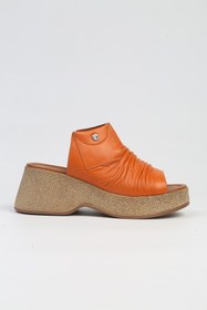 Resim Pierre Cardin ® | PC-7211- 3807 Turuncu-Kadın Topuklu Terlik 
