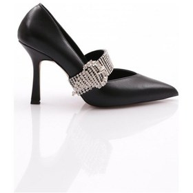 Resim Dgn 5100 Kadin Taşli Kemer Tokali Abiye Topuklu Ayakkabi M5100-1748-R203 