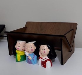 Resim Ahşap Masaüstü Kitaplık Mini Raf Masaüstü Kitap Düzenleyici Organizer 34 cm ve 50 cm (34 cm) 