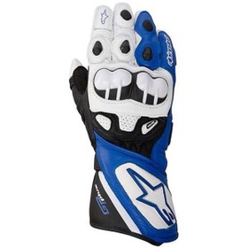 Resim Alpinestars Gp Plus Gloves Motosiklet Eldiveni Beyaz/mavi/siyah 