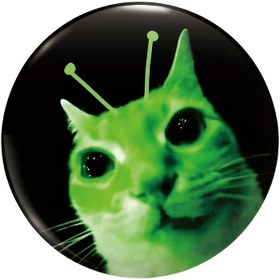 Resim Eğlenceli Alien Cat Print Güvenlik Pimi Broş/Broş, Düğme Pimi, Asma Giysiler, Çantalar, Sırt Çantaları için Uygun, Arkadaşlarınız ve Aile Bireyleriniz için Eğlenceli Hediyeler Verin 