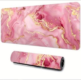 Resim 65X25 CM PEMBE MERMER TASARIMI KAYDIRMAZ TABAN SPEED YÜZEY OYUNCU MOUSE PAD GAMİNG 