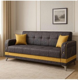 Resim Fitilli Kanepe Çekyat Çok Renkli 