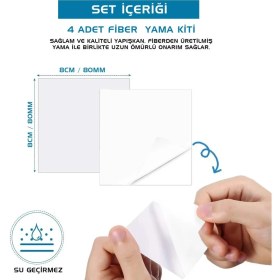 Resim Argeus 4'lü Yapışkanlı Fiber Çadır Tamir Yaması Beyaz 