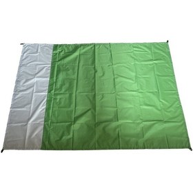 Resim 140 200Cm Plaj Mat Su Geçirmez Battaniye 210T Polyester Mandallı Kamp Battaniyesi - Yeşil/Gri Gri - Yeşil 