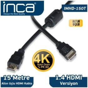 Resim Inca IMHD-150T 15M 4K 1,4 V 3 D Altın Uçlu HDMI Kablo 