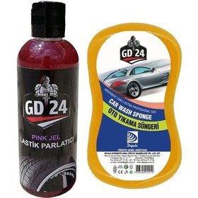 Resim GD24 Lastik Parlatıcı Jel 200 ML + Yıkama Süngeri 