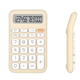 Resim PowerMaster PM-25409 Krem Renk 12 Haneli LCD Ekranlı Masaüstü Hesap Makinesi 