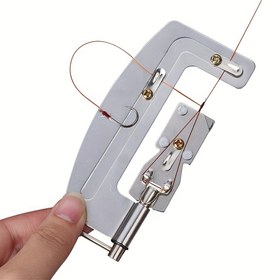 Resim Alüminyum Alaşımlı Balıkçılık Düğüm Bağlama Aracı - Hızlı Düğüm Atma İpliği Geçirme Alet - Dayanıklı ve Kullanımı Kolay - Tüm Oltacılar İçin - Normal Su Geçirmez Düğüm Atma Cihazı 