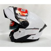 Resim mt Atom 2 Sv A1 Parlak Beyaz Çene Açılır Iç Güneş Vizörlü 