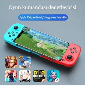 Resim Bluetooth iOS Android Uyumlu Gamepad Joyistik Teleskopik Oyun 