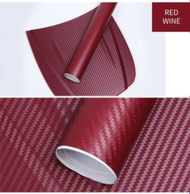 Resim Şarap Kırmızısı-30x127cm-30cmx127cm 3d Karbon Fiber Araba ları Rulo Streç Film Araba Motosiklet Dıy Styling Vini 