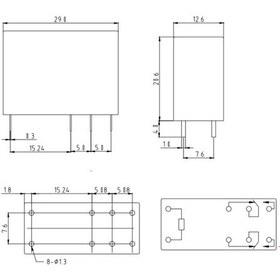 Resim 12v 16a Tek Kontak Röle - Hls-14f2l-dc12v-c 