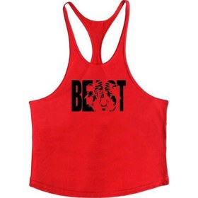 Resim Just Gym Erkek Spor Atleti - Pamuk Kolsuz Bodybuilding Stringer Yelek - Vücut Geliştirmegümüş Gümüş 