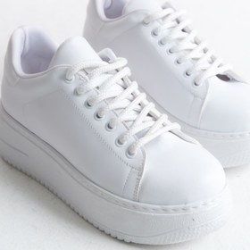 Resim pelivia natural living Kadın Beyaz Sneaker Yüksek Kalın Yumuşak Tabanlı Günlük Şık Rahat Spor Ayakkabı 