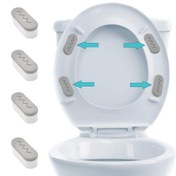 Resim 4 adet Tuvalet Kapağı Tamponu, Bidet Kapağı Tamponları Güçlü Tampon ve Yapışkan Fonksiyonu ile Bidet Ekine Daha Güvenli ve Rahat Tuvalet Tamponu 