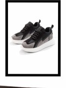 Resim Bambi Gri Siyah Kadın Sneaker K01228082502 