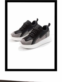 Resim Bambi Gri Siyah Kadın Sneaker K01228082502 