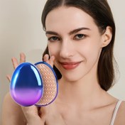 Resim İnce Dişli Yumurta Şeklinde Saç Fırçası ve Saç Derisi Masajı - Normal Saçlar İçin Taşınabilir Anti-Frizz Tarak, Sevimli Yıldızlı Gökyüzü Renk Tasarımı, Ergonomik Yuvarlak Kapaklı, Pratik Stil için Parlak Bitiş 