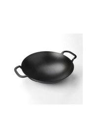 Resim Lava Döküm Wok Tava Metal Kulplu Çap 38 CM 