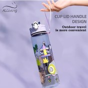 Resim Karikatür Kapibara Su Şişesi | Hafif PC Malzeme | Pipetli ve Kapatma Tepsili Çok Renkli Kapaklar | Makinede Yıkanabilir | Noel ve Yeni Yıl Hediyeleri için İdeal | Dayanıklı, BPA İçermez 