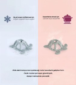 Resim Kaplumbağa Figürlü Bebek Diş Kaşıyıcı Gri 