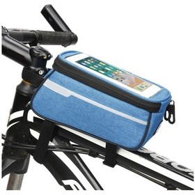 Resim Yuntech01 Bisiklet Ön Çantası - Su Geçirmez, Dokunmatik Ekranlı, Hızlı Kurulumlu Ve Geniş Kapasiteli Bisiklet Aksesuarı Mavi 