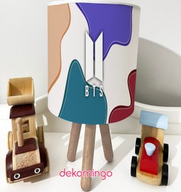 Resim dekomingo ABAJUR BTS KAMUFLAJ BANGTAN BEBEK VE ÇOCUK ODASI 