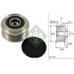Resim Ina Alternatör Kasnak Rulmanlı 6-kanal Opel Astra/combo/corsa/mer N11.9891 