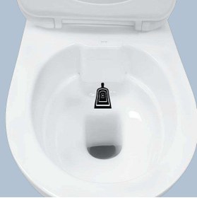 Resim cnpromosyon Insan Hedef Tahtası Silüeti Klozet Dekoratif Duvar Sticker, Çıkartma 