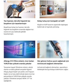 Resim Philips Powerpro CityToz Torbasız Süpürge FC9331 