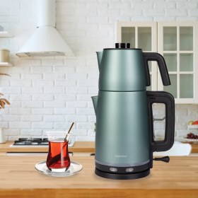 Resim Goldmaster Sefam 2200W Damlatmaz 25 Bardak Kapasiteli Çelik Çay Makinesi ve Su Isıtıcısı BY-5315MT 