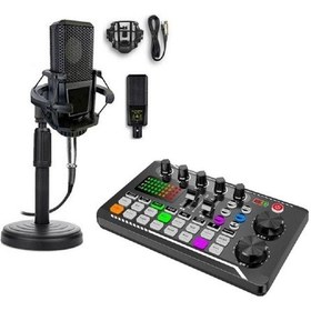 Resim Lgt240 Filtreli Condenser Mikrofon F998 Live Plus Ses Kartı Ve Standlı Set 