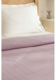 Resim Karaca Home Maye %100 Pamuk Fırfırlı Tek Kişilik Tek Pike Mürdüm Mürdüm 