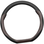 Resim Suntek Direksiyon Kılıfı Nefes Alabilir Siyah-kahverengi 